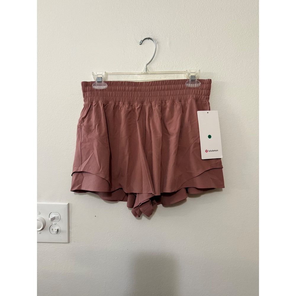 Lululemon Shake It Out High Rise Short 2.5" Size M Red Clay NWT